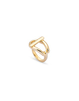 UNOde50 Youthful Gold-Plated Link Shaped Ring - Size 8.5