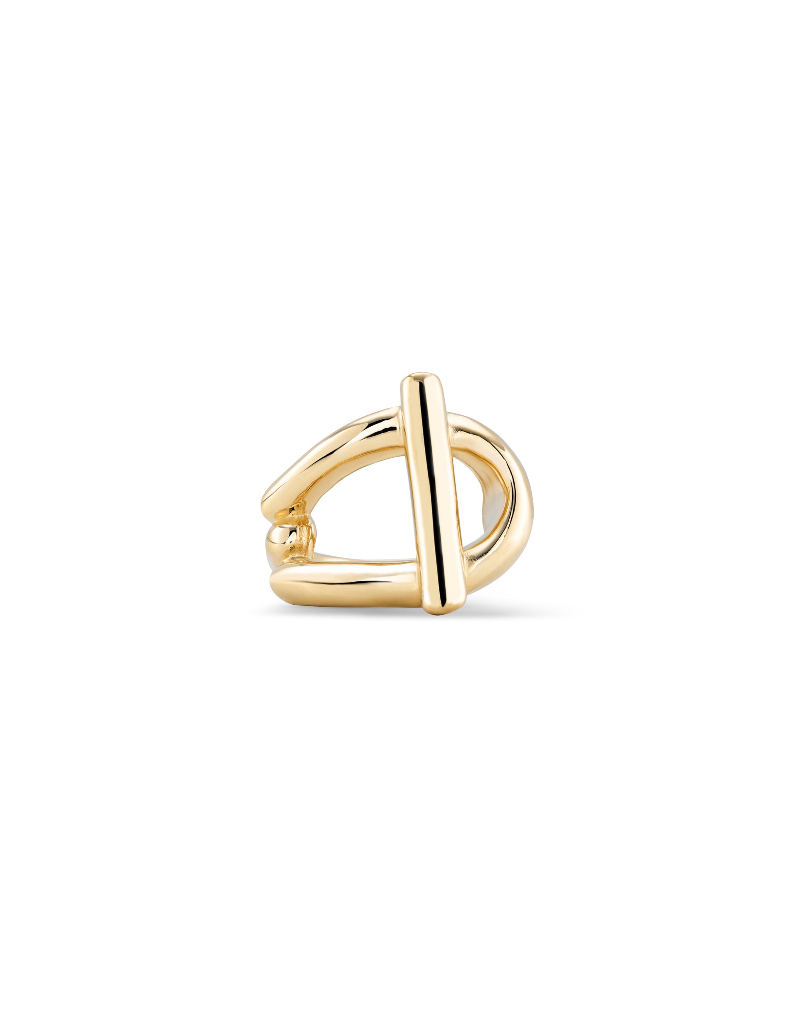 UNOde50 Youthful Gold-Plated Link Shaped Ring - Size 7.5