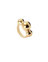 UNOde50 Ser Intrepida Gold-Plated Ring with Three Central Balls - Size 9.5