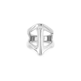 UNOde50 Ser Majestuosa Silver-Plated Manta Ray-Shaped Ring - Size 8.5