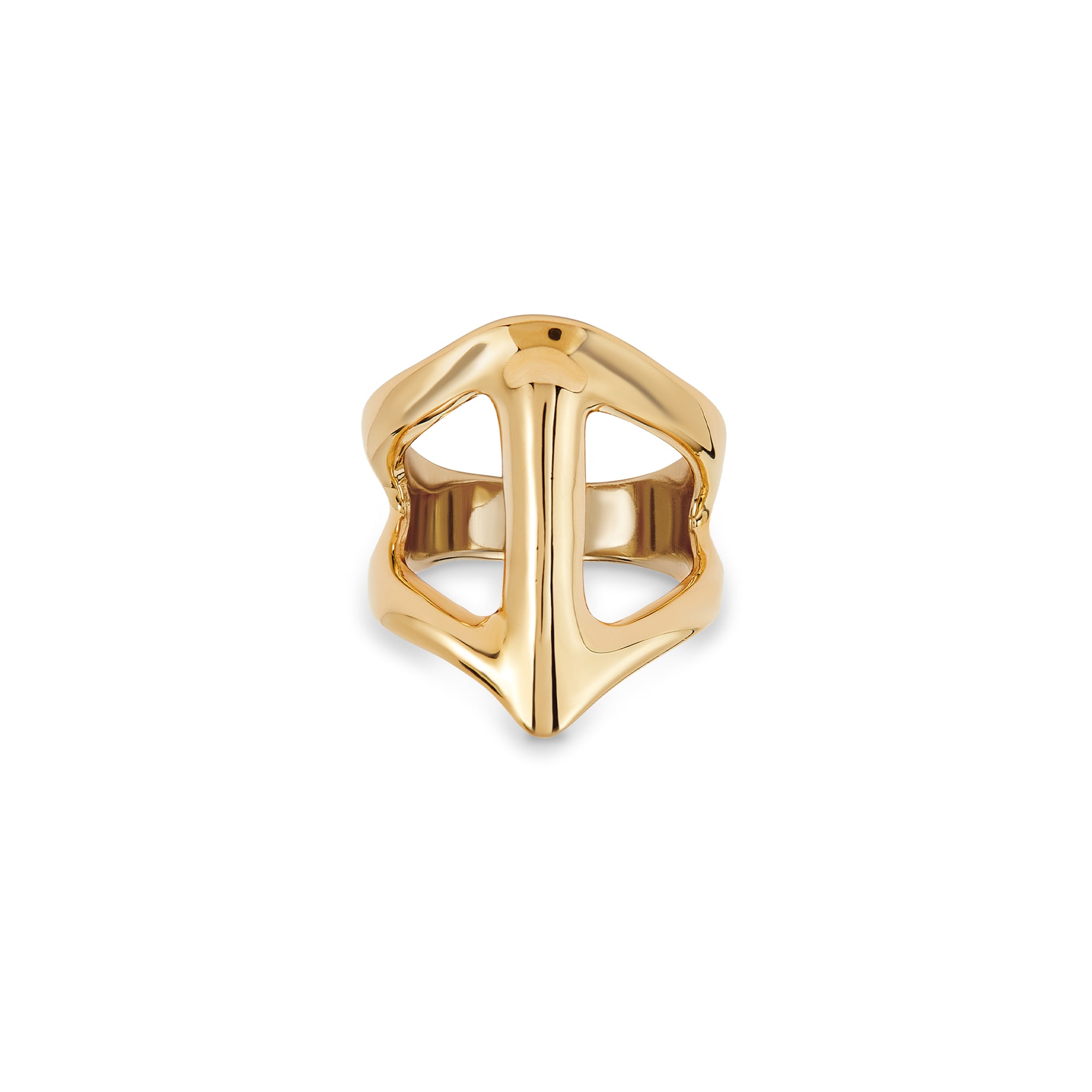 UNOde50 Ser Majestuosa Gold-Plated Manta Ray-Shaped Ring - Size 8.5
