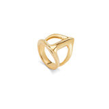 UNOde50 Ser Majestuosa Gold-Plated Manta Ray-Shaped Ring - Size 8.5