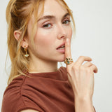 UNOde50 Ser Intuitiva Gold-Plated Ring - Size 9.5