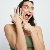 UNOde50 Ser Intuitiva Silver-Plated Ring - Size 8.5