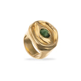 UNOde50 Ser Intuitiva Gold-Plated Ring - Size 9.5