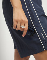 UNOde50 Sterling Silver Two Intertwined Organic Tube Ring - Size 8.5