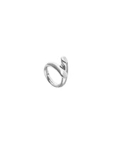 UNOde50 Sterling Silver Two Intertwined Organic Tube Ring - Size 8.5