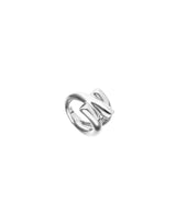 UNOde50 Sterling Silver Three Intertwined Organic Tube Ring - Size 9.5