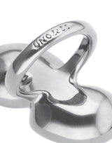 UNOde50 Presagio Silver-Tone 2 Crystal Ring - Size 7.5
