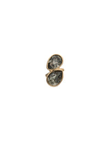 UNOde50 Presagio Gold-Tone 2 Crystal Ring - Size 8.5