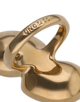 UNOde50 Presagio Gold-Tone 2 Crystal Ring - Size 8.5