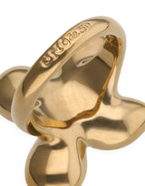 UNOde50 Presagio Gold-Tone 4 Gray Crystal Ring - Size 7.5