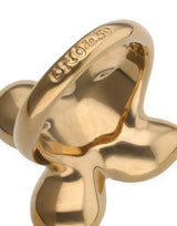 UNOde50 Presagio Gold-Tone 4 Crystal Ring - Size 7.5