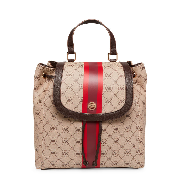 Anne Klein Logo Varsity Stripe Flap Backpack – ShopCGX