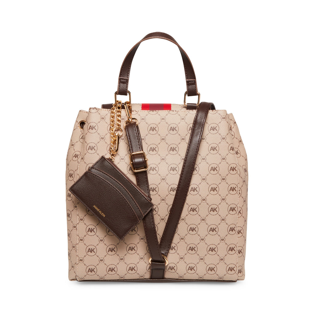 anne klein catherine leather backpack Anne Klein Logo Varsity Stripe Flap Backpack – ShopCGX