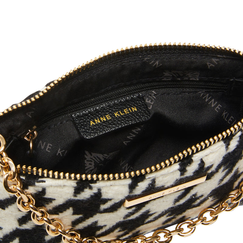 Anne Klein Houndstooth Mini Crossbody Handbag