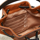 Anne Klein Drawstring With Shearling Bucket Handbag
