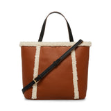 Anne Klein Shearling Tote Handbag