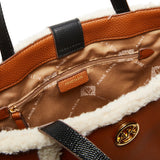 Anne Klein Shearling Tote Handbag