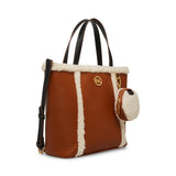 Anne Klein Shearling Tote Handbag