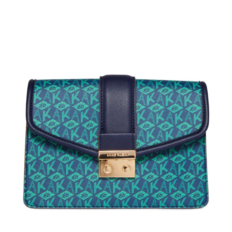 Anne Klein Cube Logo Small Flap Crossbody Handbag – ShopCGX