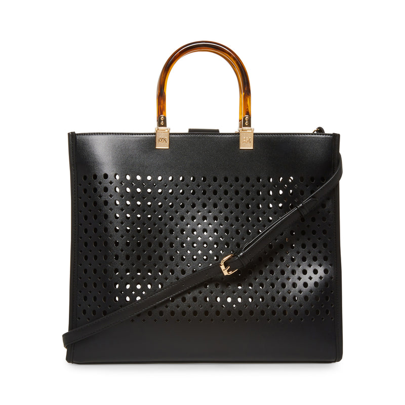 Anne Klein Large Perforated Tote Handbag with Straw Pouch – ShopCGX Anne Klein Large Perforated Tote Handbag with Straw Pouch – ShopCGX