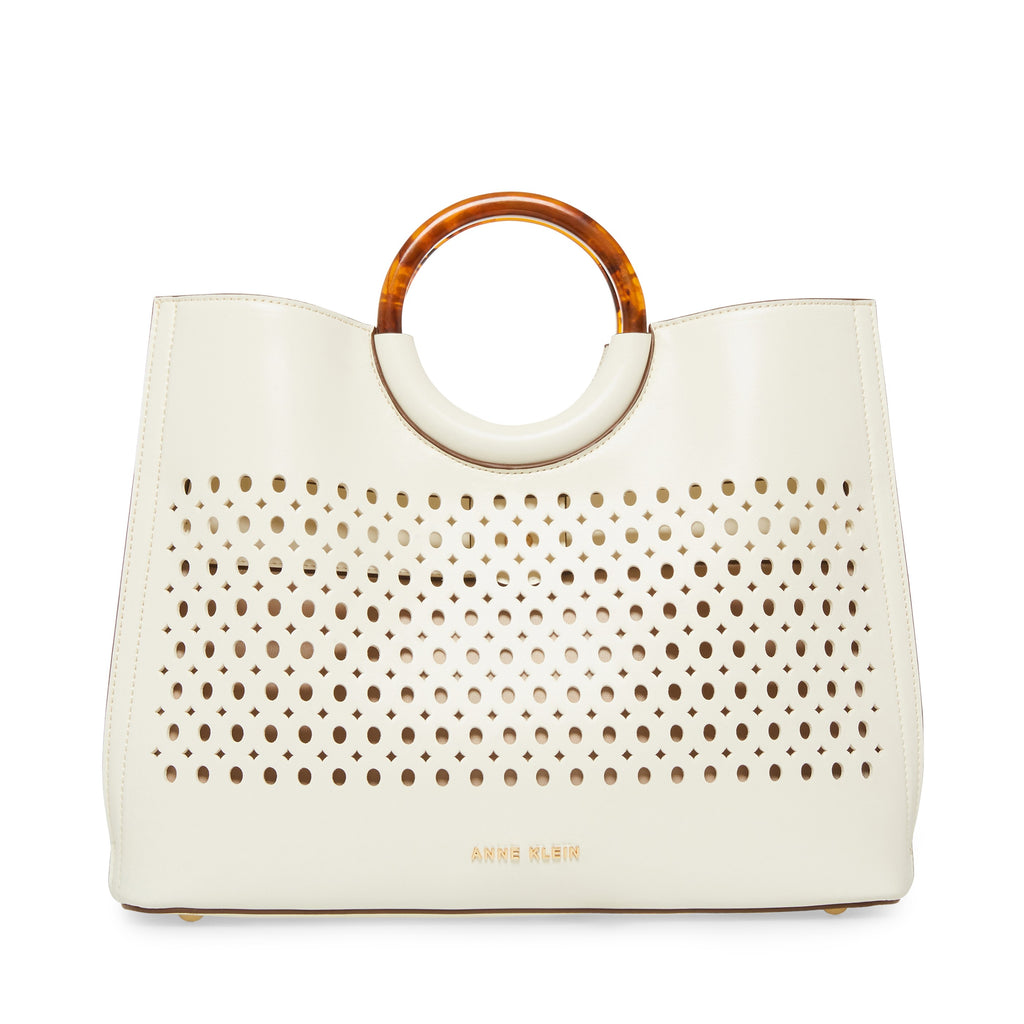 anne Anne Klein Perforated Round Handle Satchel Handbag – ShopCGX