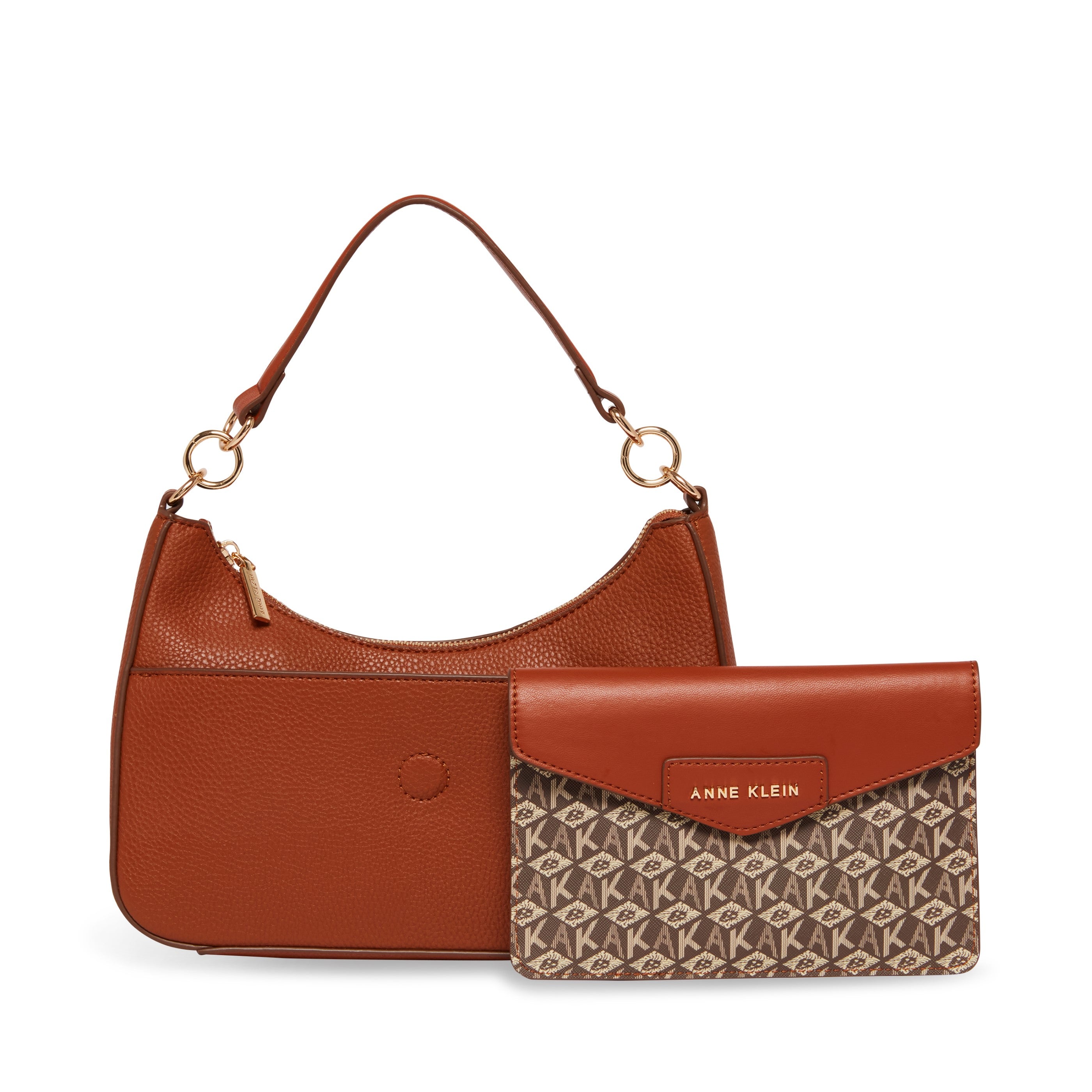 Anne Klein Large Pebble Two For One Shoulder Handbag