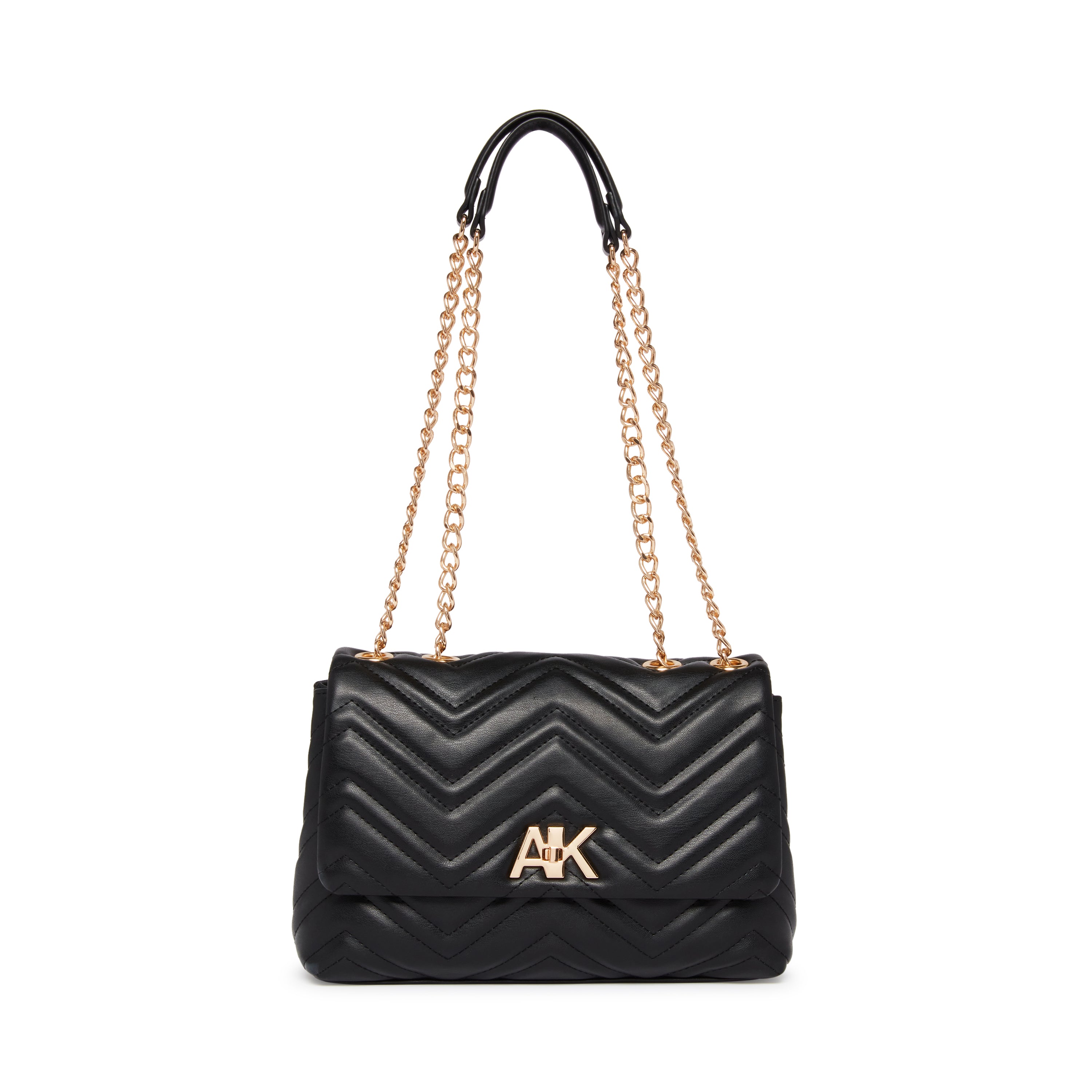 Anne Klein Quilt Convertible Turnlock Flap Crossbody Handbag