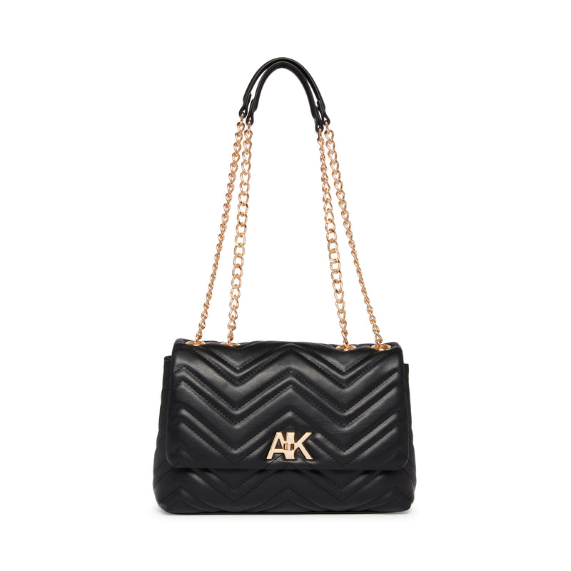 Anne Klein Quilt Convertible Turnlock Flap Crossbody Handbag
