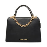 Anne Klein Snake Trim Gusset Small Satchel Handbag
