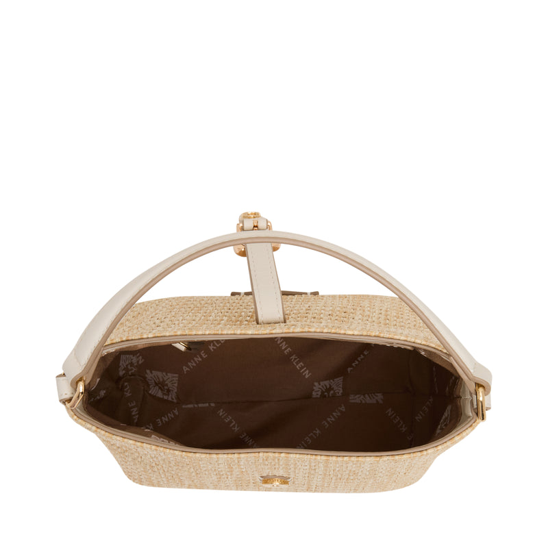 Anne Klein Small Sculpted Buckle Bucket Handbag