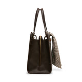Anne Klein Triple Compartment Tote Handbag with Scarf