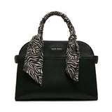Anne Klein Rounded Scarf Handle Satchel Handbag with Detachable Strap
