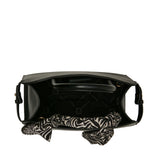 Anne Klein Rounded Scarf Handle Satchel Handbag with Detachable Strap
