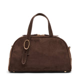 Anne Klein Faux Suede Croc-Embossed Tote Handbag