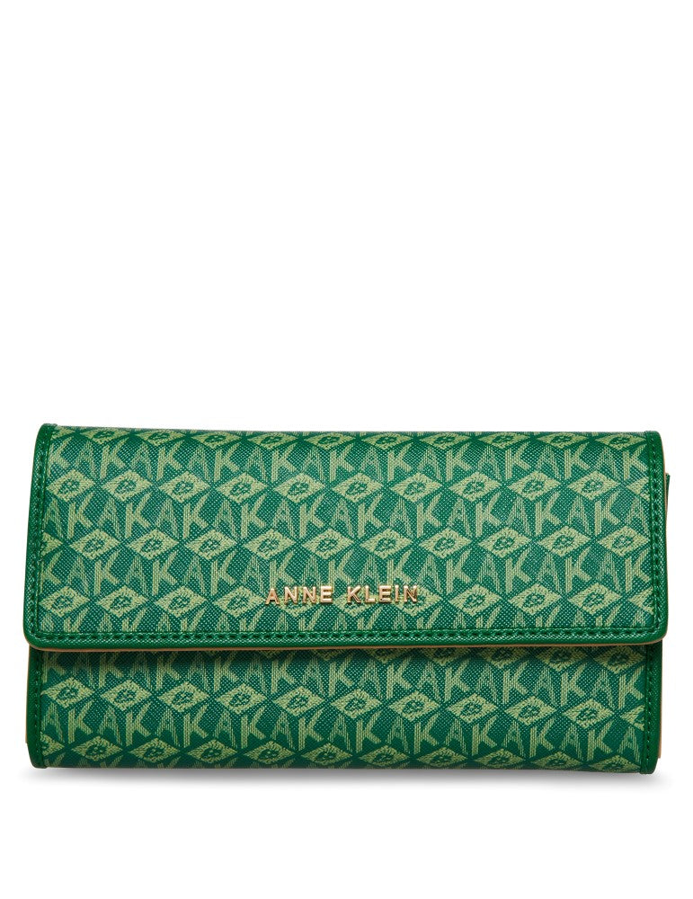 Anne Klein AK Cube Logo Flap Wallet