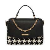 Anne Klein Houndstooth Flap Crossbody Satchel Handbag