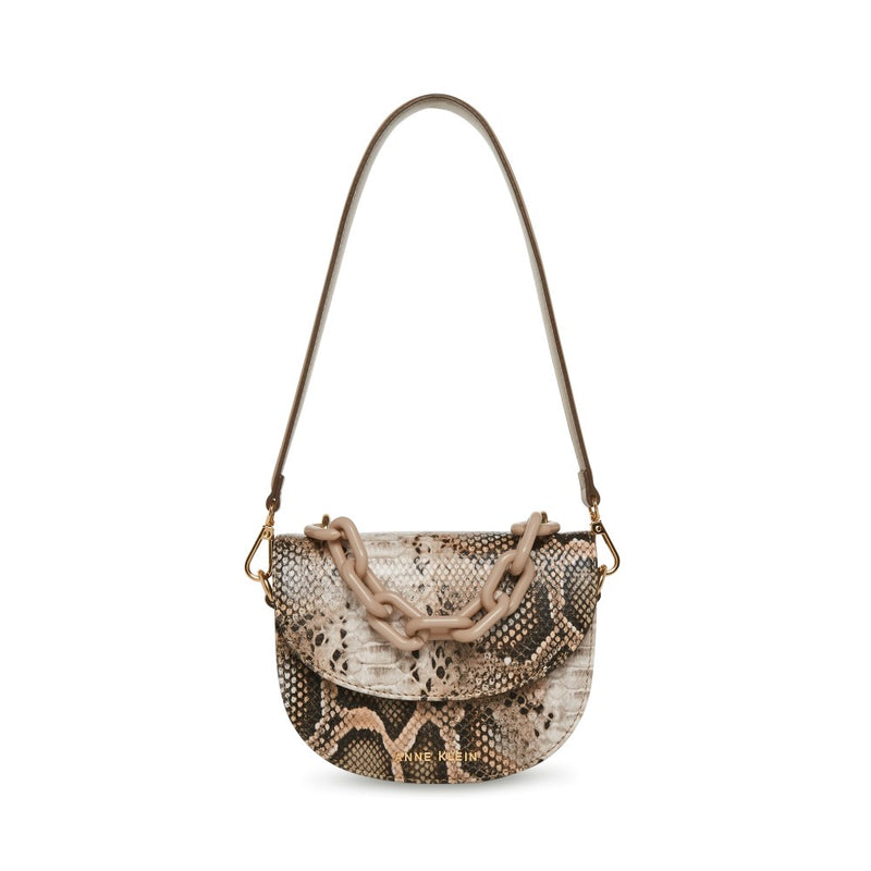 アクセサリー anne Anne Klein Resin Chain Mini Saddle Handbag – ShopCGX
