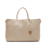 Anne Klein Large Woven Tote Handbag with Detachable Pouch