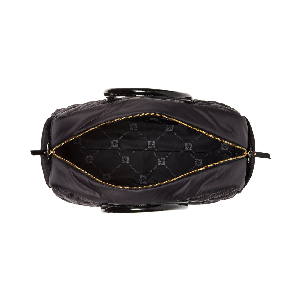 anne klein black leather backpack Anne Klein Nylon Quilt Weekender Bag – ShopCGX