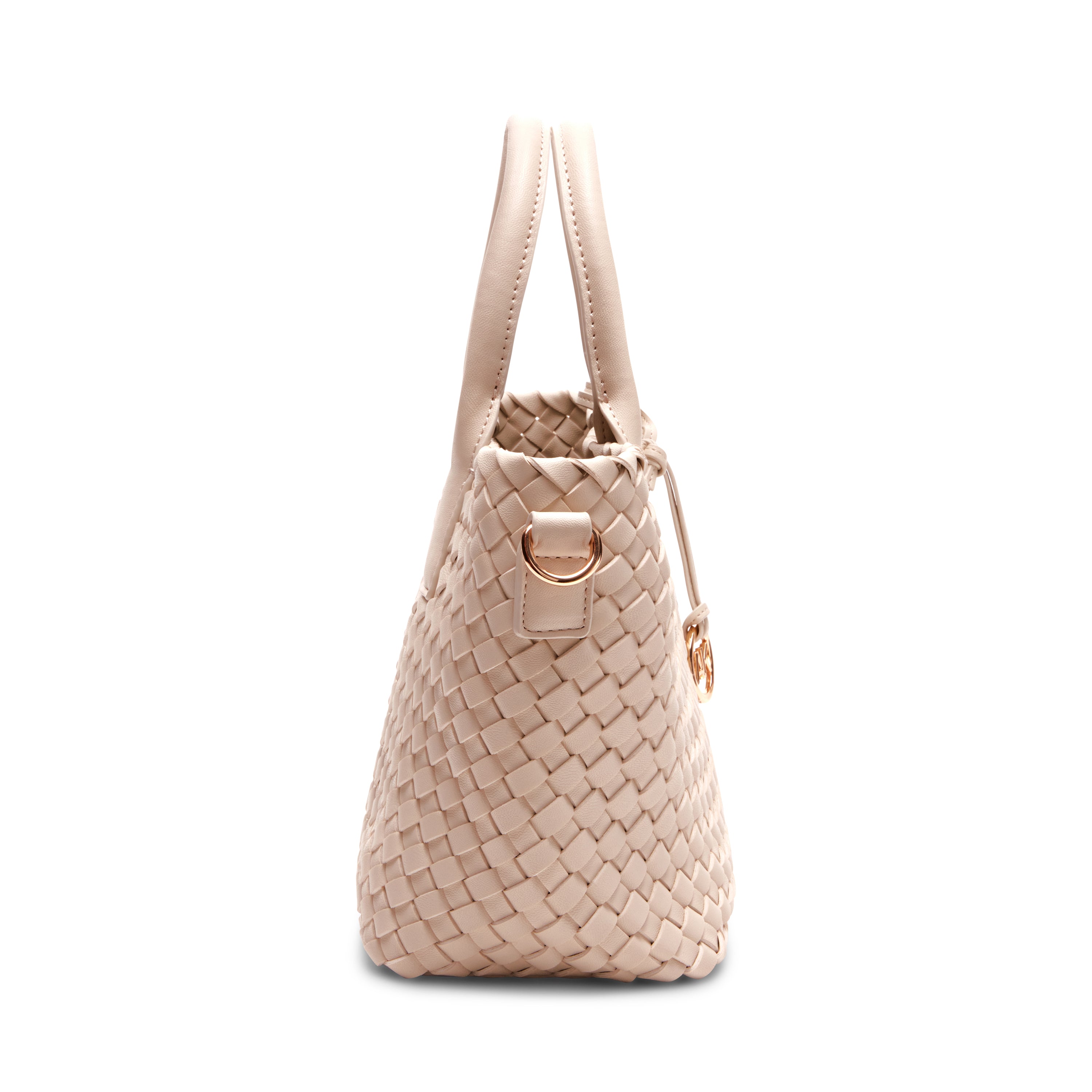 Anne Klein Small Woven Tote Handbag with Detachable Pouch