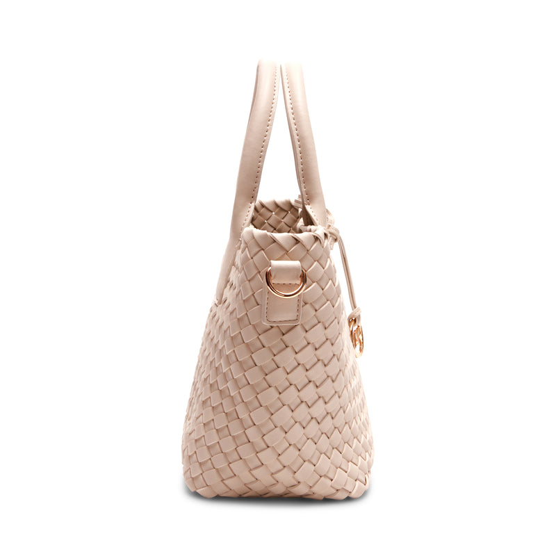 Anne Klein Small Woven Tote Handbag with Detachable Pouch