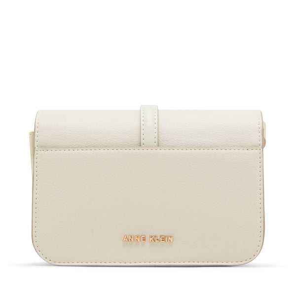 Anne Klein Sculpted Buckle Flap Crossbody Handbag