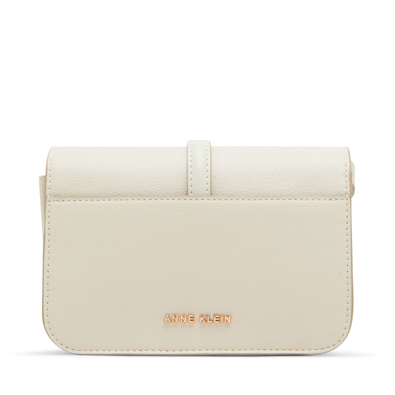 Anne Klein Sculpted Buckle Flap Crossbody Handbag