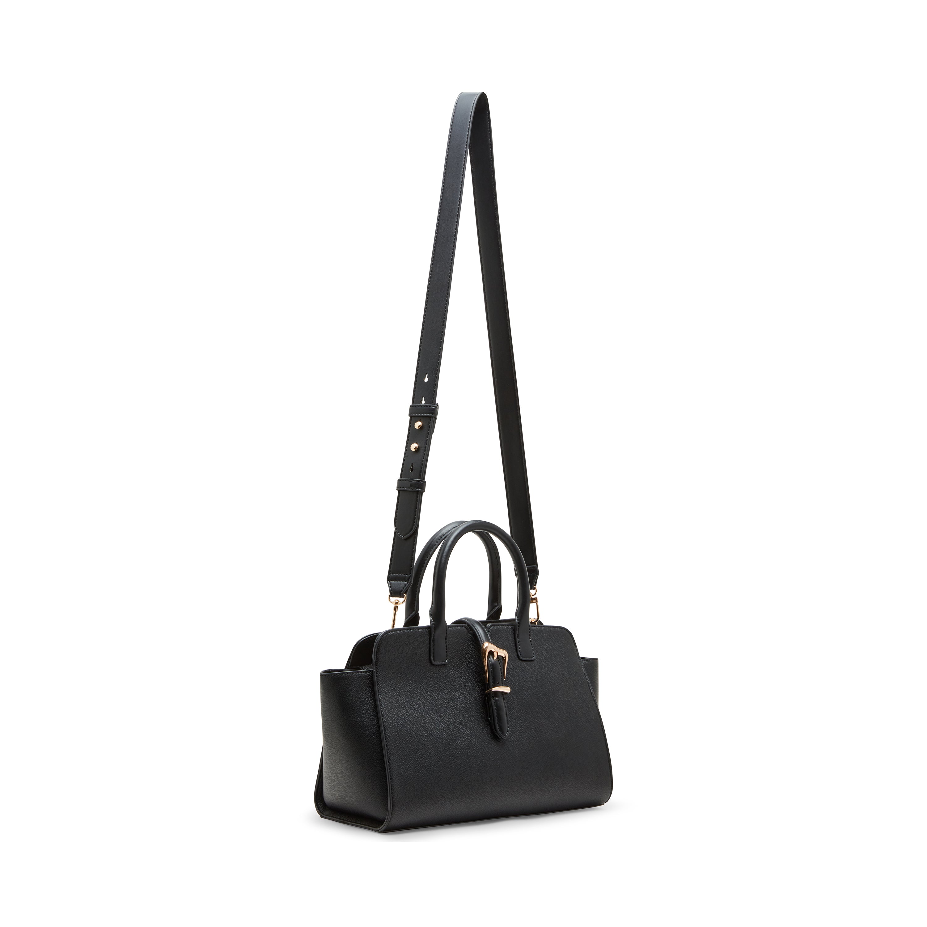 Anne Klein Sculpted Buckle Satchel Handbag