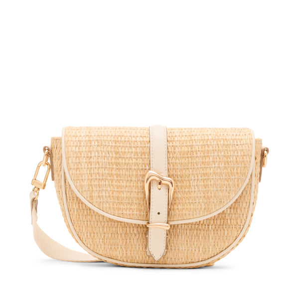 Anne Klein Sculpted Buckle Saddle Crossbody Handbag