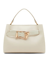Anne Klein Sculpted Buckle Satchel Handbag