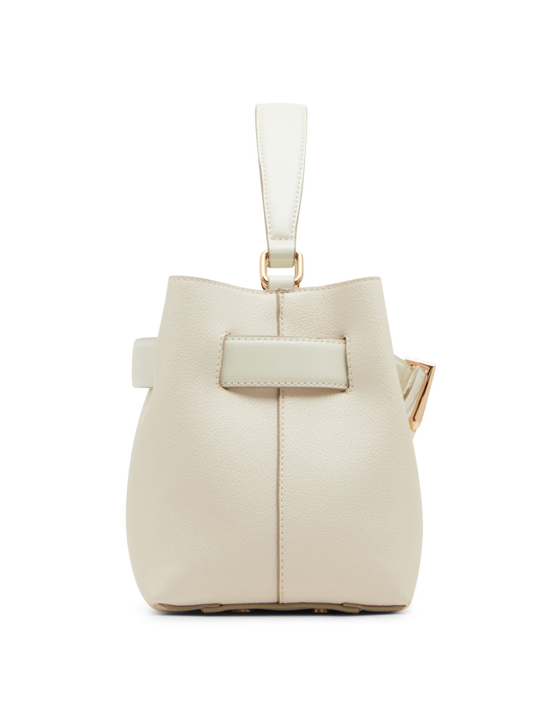 Anne Klein Sculpted Buckle Satchel Handbag