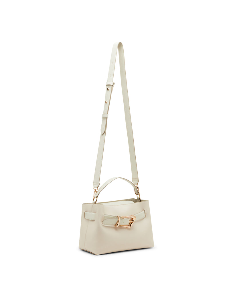 Anne Klein Sculpted Buckle Satchel Handbag